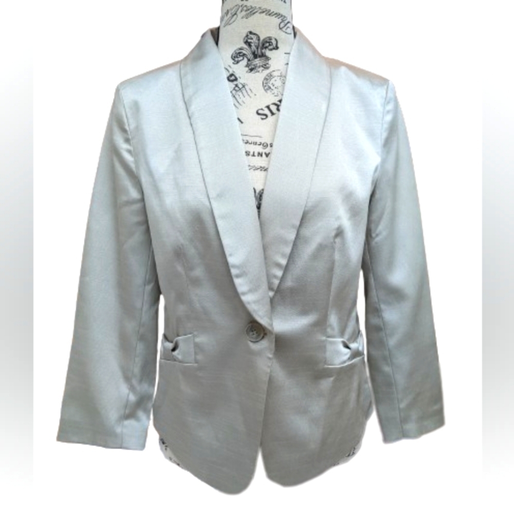 H&M women's metallic blazer size small